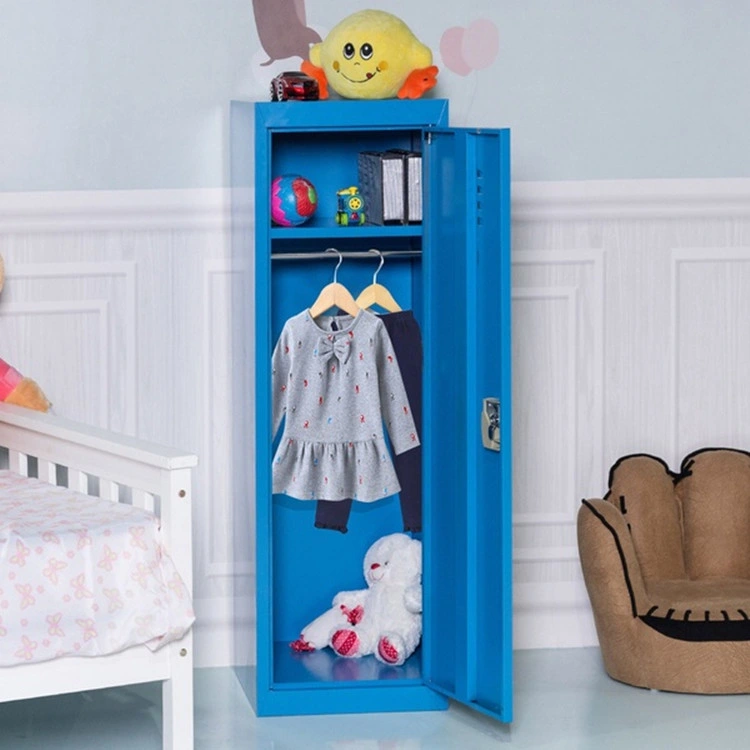 Hot Sale Metal Colorful Small Clothes Cabinet for Children or Kids Baby Clothes Wardrobe