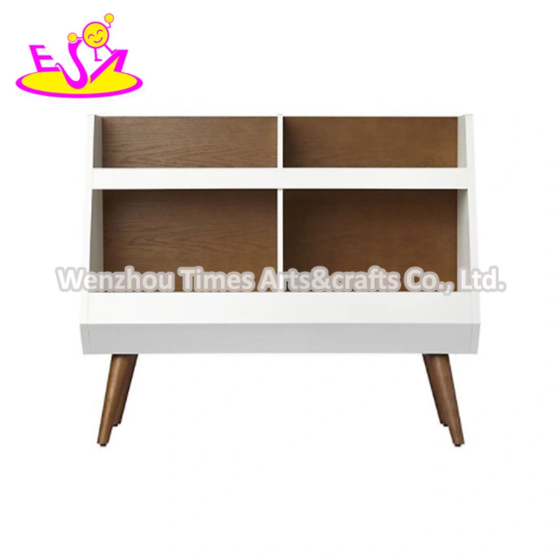 2020 Hot Sale Kids White Wooden Toy Box with Bookshelf W08c292