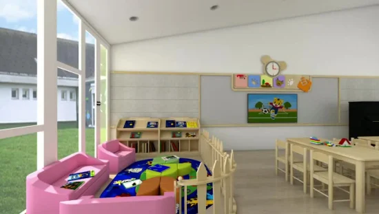 Móveis de madeira para crianças de creche por atacado, móveis de bebê para berçário de creche, móveis para sala de aula escolar, móveis para jardim de infância e pré-escola