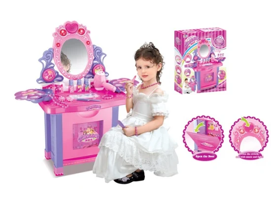 Brinquedo fingido de luxo Brinquedos de maquiagem infantil Brinquedos penteadeira para meninas