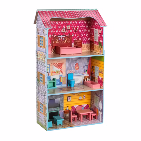 Casa de bonecas de presente educacional infantil de madeira para promoção de bebês