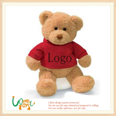 Urso de pelúcia com logotipo personalizado/recheado/crianças/crianças/brinquedo macio/bebê/brinquedo de presente para atacado de pelúcia da fabricação de brinquedos de pelúcia da china