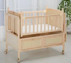 Material de madeira maciça de pinho/cama de boneca/cama de balanço para bebê